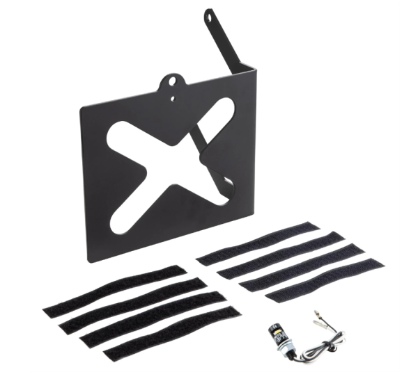 Nummernschildhalter seitlich für Vespa GTS/​GTS Super/GTV/GT, schwarz matt