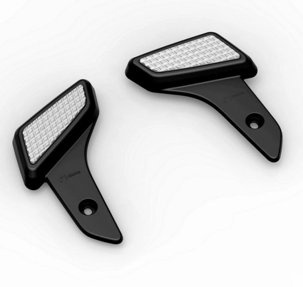 Fußrasten RIZOMA für Vespa Primavera/​Sprint/​Elettrica, silber/schwarz