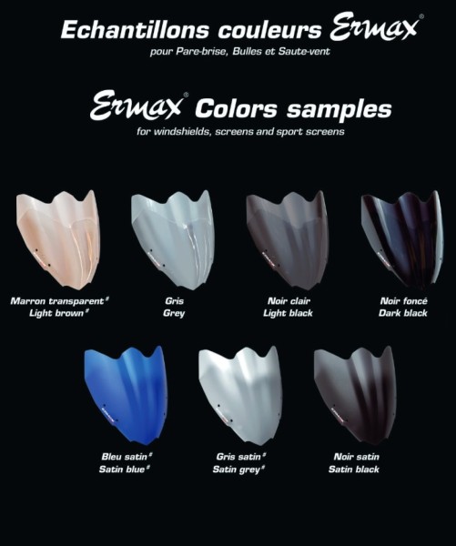 Windschild ERMAX Originalgröße für Piaggio MP3 Modelle, klar