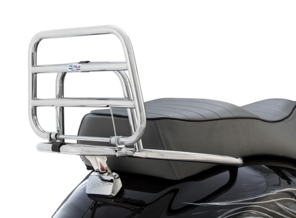 Gepäckträger hinten für Vespa GTS /​GTS Super /​GTV /​GT 60, 125-300ccm, klappbar, chrom
