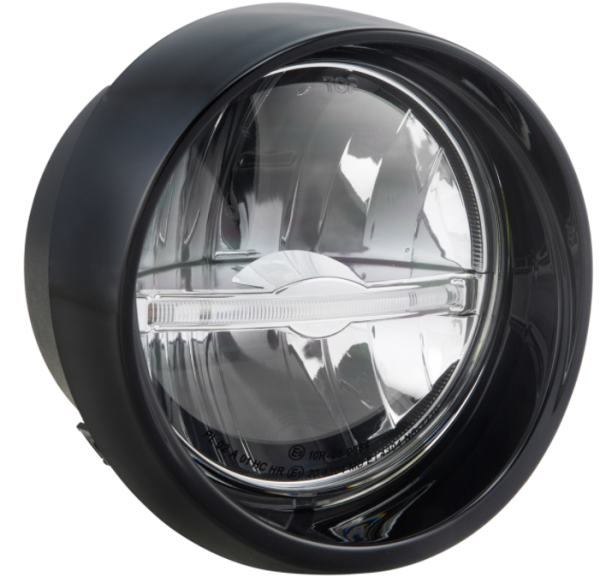 Scheinwerfer LED für Vespa Primavera 50-150ccm 2T/​4T (-'18), schwarz glänzend
