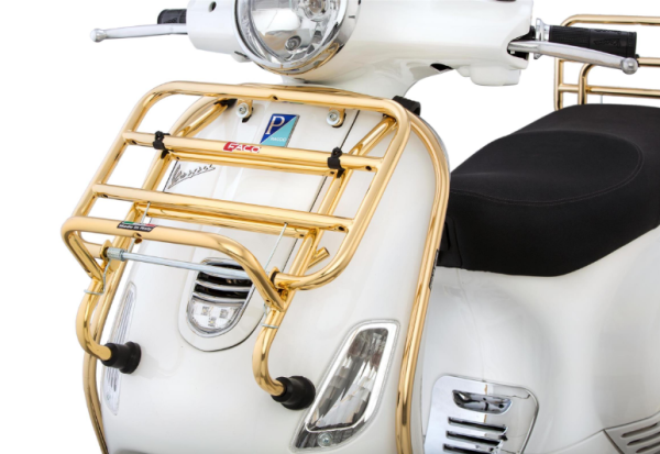 Gepäckträger vorne für Vespa LX/​LXV 50-150ccm, klappbar, gold