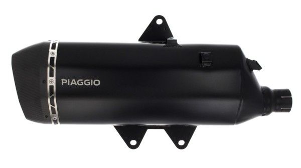 Slip-on-Schalldämpfer Edelstahl schwarz für Piaggio MP3 HPE 530