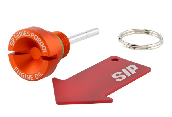 Öleinfüllschraube Motoröl für Vespa, orange matt