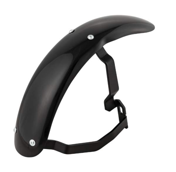 Kotflügel 2.0 Garelli Race EVO II für Vespa PX 80-200ccm, GFK schwarz, Halter schwarz