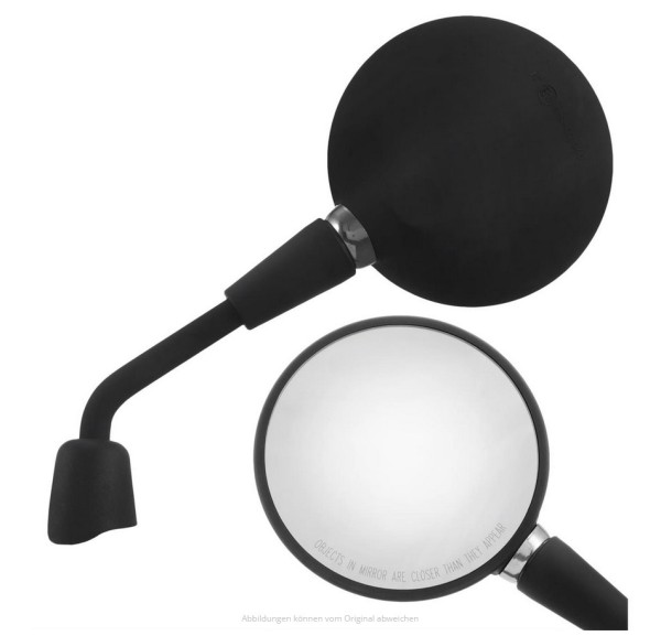 Spiegel Shorty schwarz matt rechts, links für Vespa Primavera 50-150ccm 2T/​4T / ​GTS HPE 50-300ccm