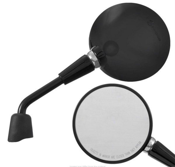 Spiegel Shorty, schwarz glänzend, rechts und links für Vespa Primavera / ​GTS HPE