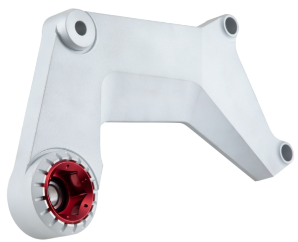 Schwingarm für Rennauspuff, hinten für Vespa GTS/​GTS Super/​GTV/​GT 60/​GT/​GT L ohne ABS, silber