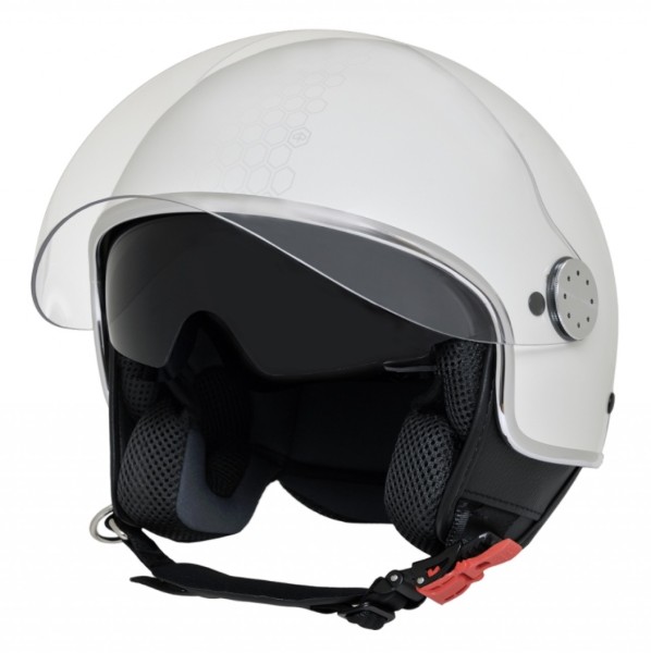 Piaggio Jethelm Demi Jet Mirror weiß matt