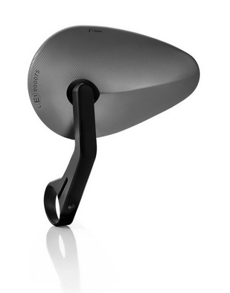 Lenkerendenspiegel RIZOMA "Reverse Radial" links oder rechts für Vespa, grau eloxiert